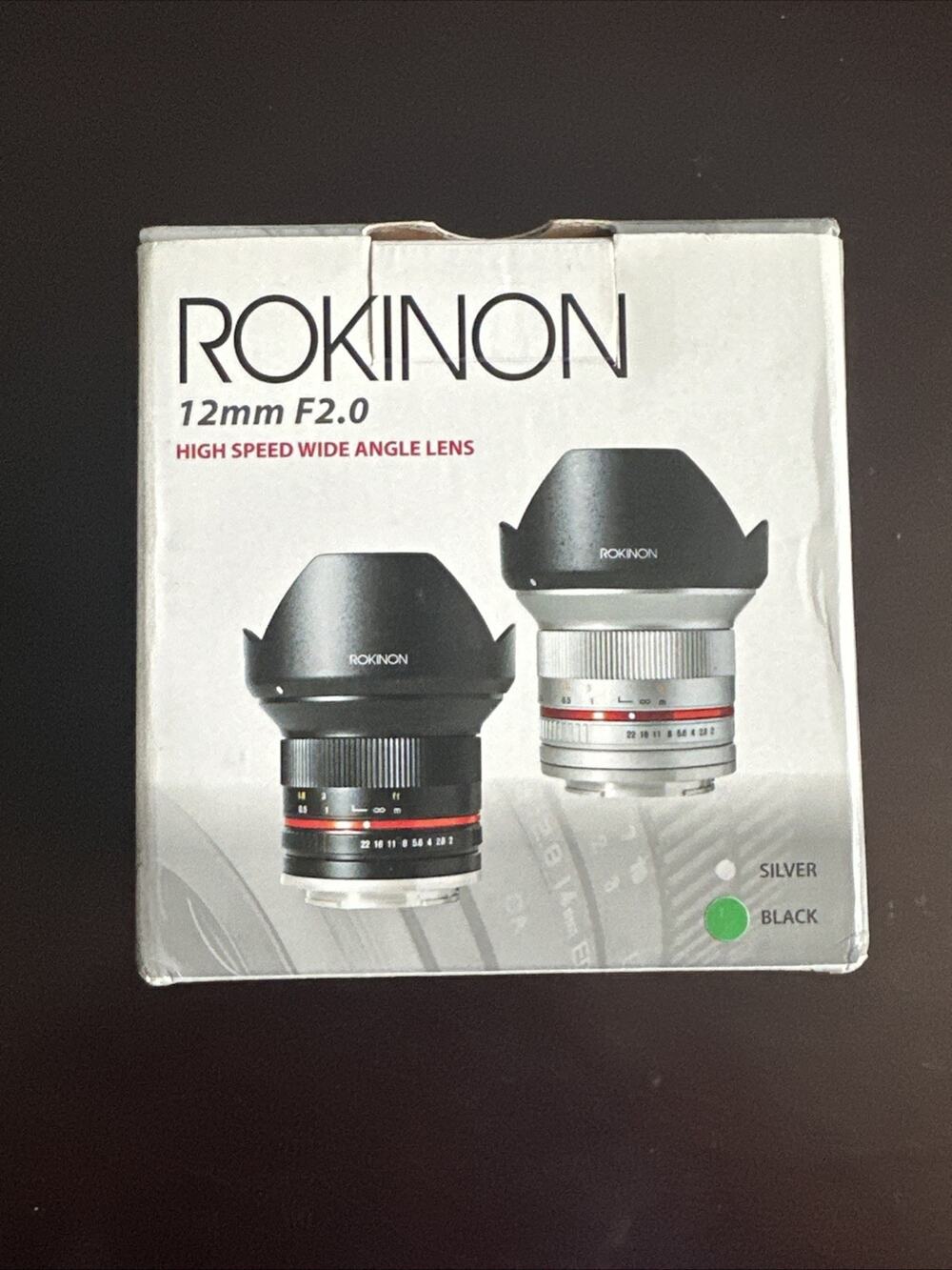 Rokinon 12mm F2.0 High Speed Wide Angle Lens for Fujfilm X - New!